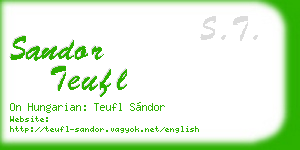sandor teufl business card